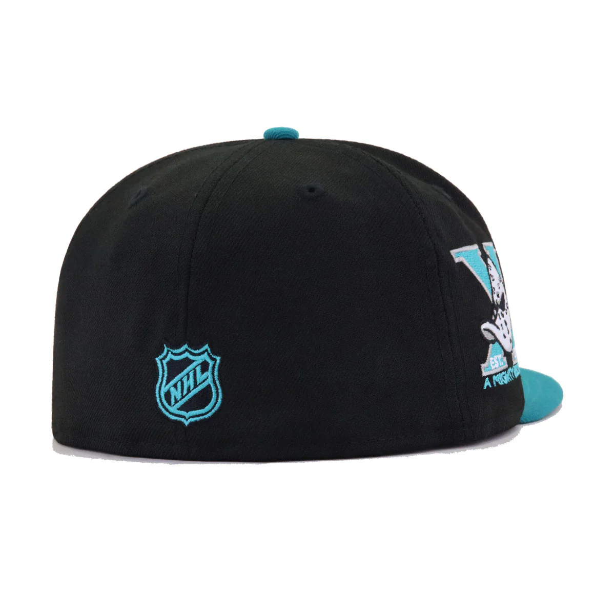 Anaheim Ducks Black Aqua 10th Anniversary New Era 59Fifty Fitted - Image 3