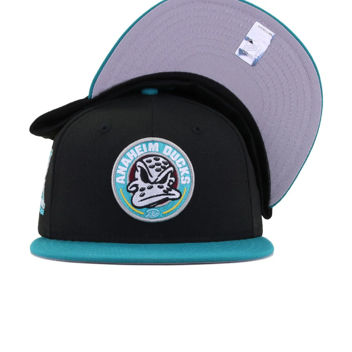 Anaheim Ducks Black Aqua 10th Anniversary New Era 59Fifty Fitted - Image 4