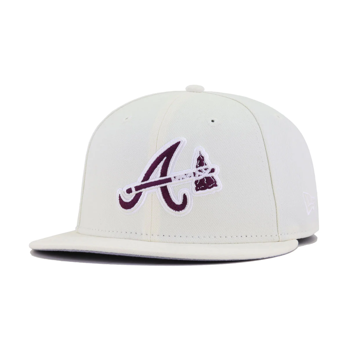 Atlanta Braves Chrome Intense Maroon New Era 59Fifty Fitted