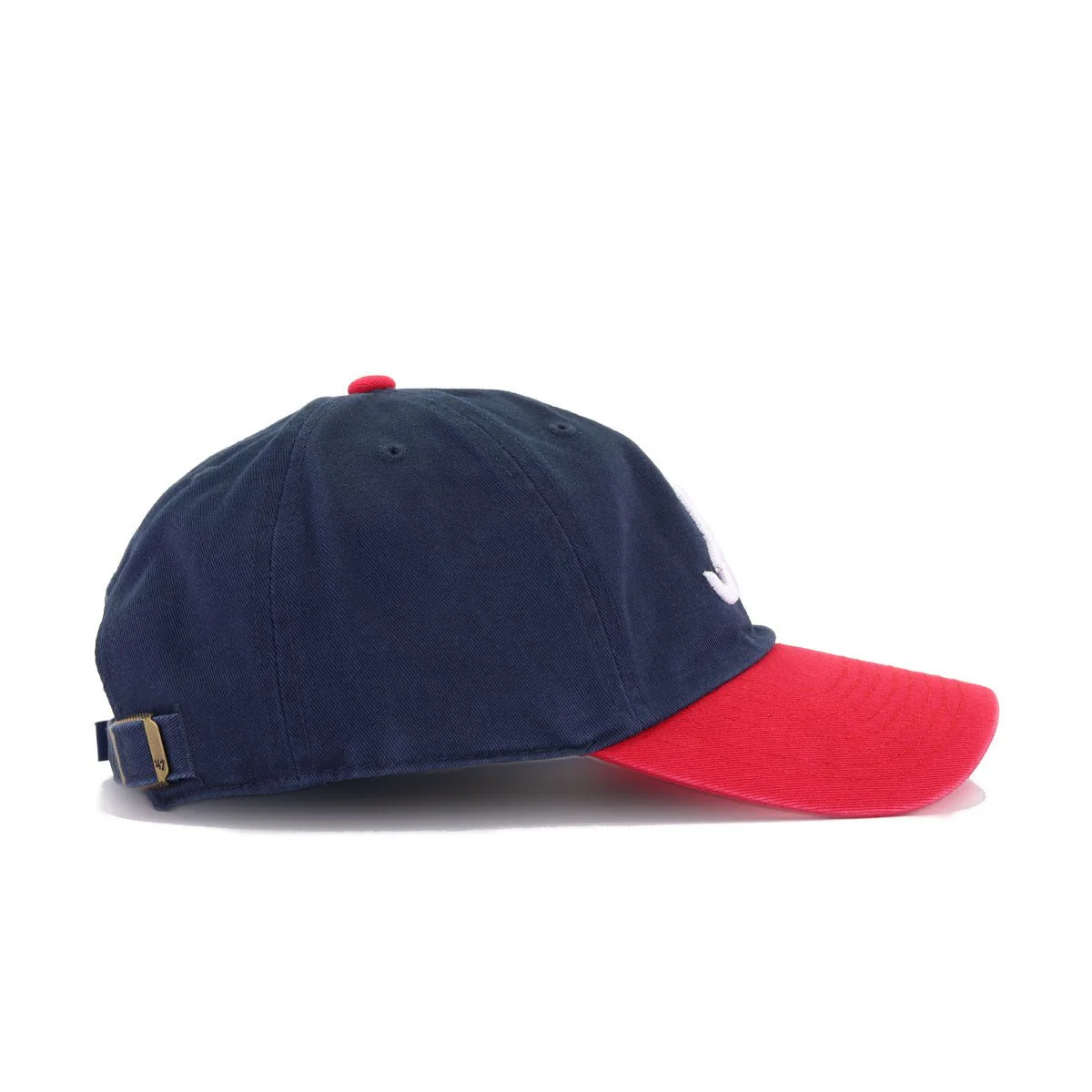 Atlanta Braves Navy Scarlet 47 Brand Clean Up Dad Hat - Image 3