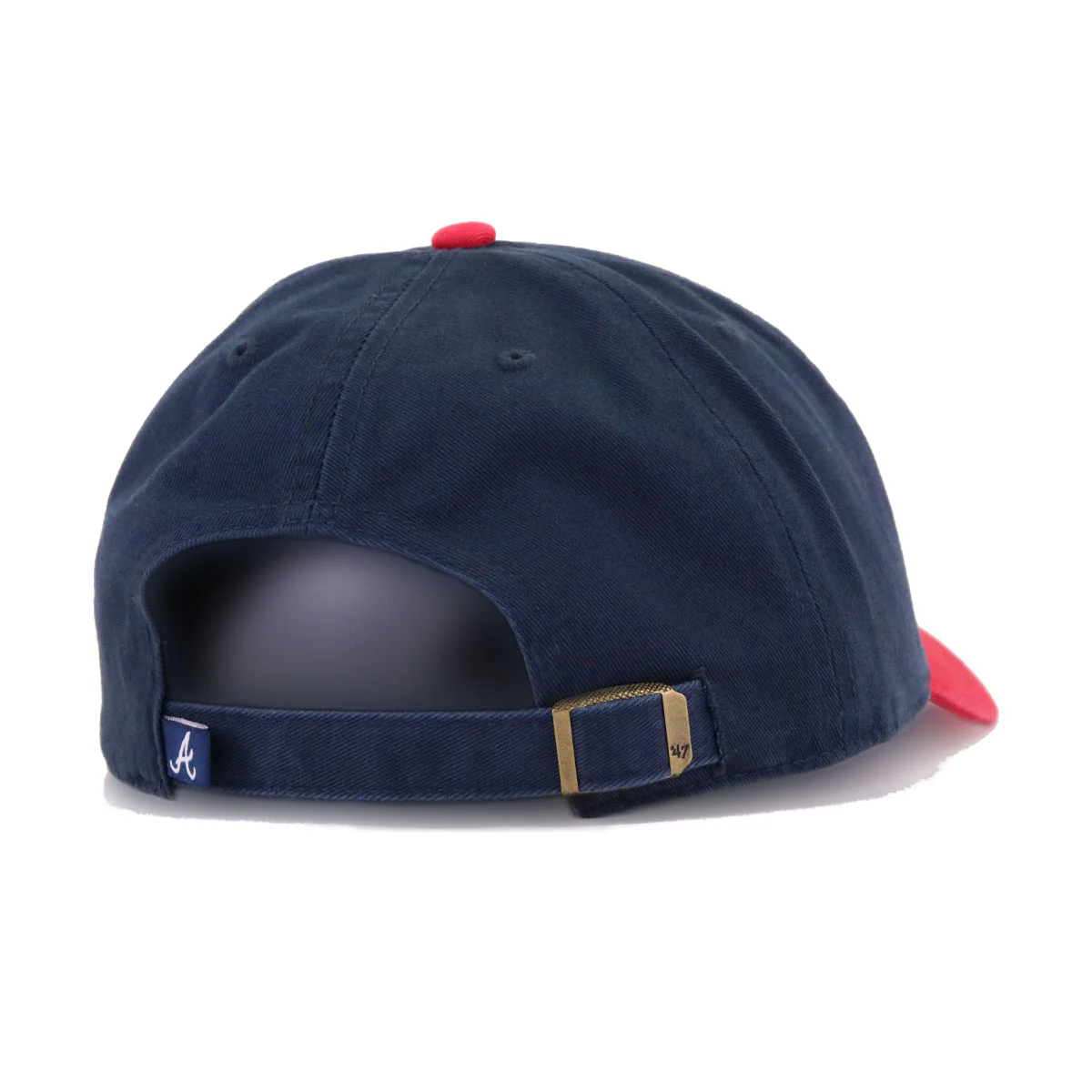 Atlanta Braves Navy Scarlet 47 Brand Clean Up Dad Hat - Image 4