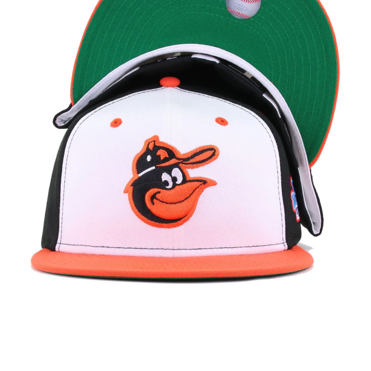 Baltimore Orioles White Black Orange 1983 World Series Cooperstown Green Bottom New Era 59Fifty Fitted - Image 5