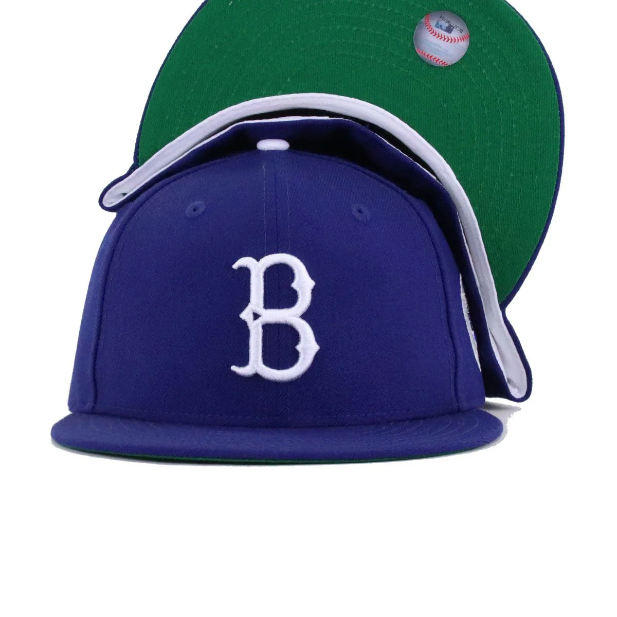 Brooklyn Dodgers Dark Royal Blue 1955 World Series Cooperstown Green Bottom New Era 59Fifty Fitted - Image 5