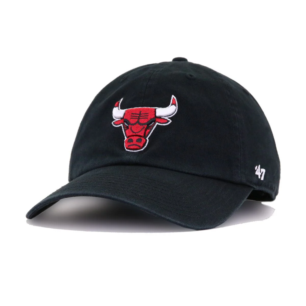 Chicago Bulls Black 47 Brand Clean Up Dad Hat