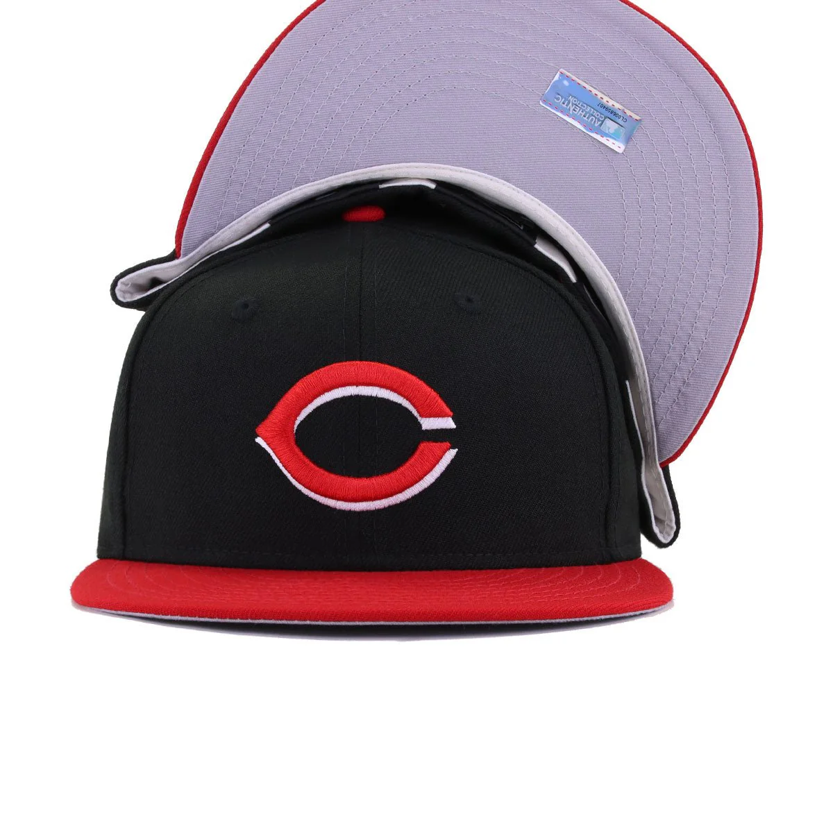 Cincinnati Reds Black Scarlet Cooperstown AC New Era 59Fifty Fitted - Image 5