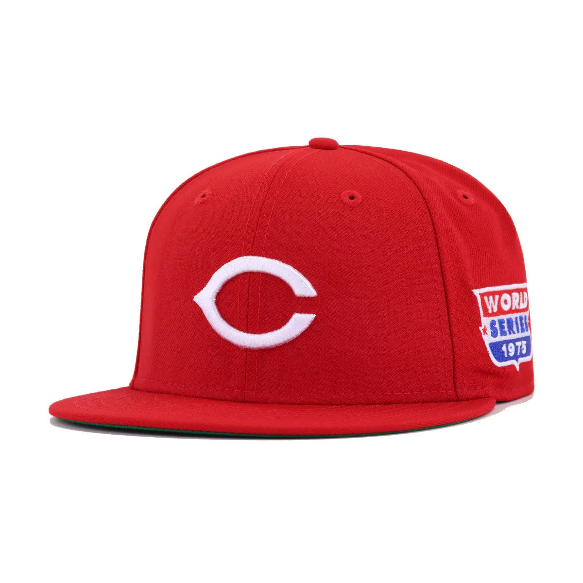 Cincinnati Reds Scarlet 1975 World Series Cooperstown Green Bottom New Era 59Fifty Fitted