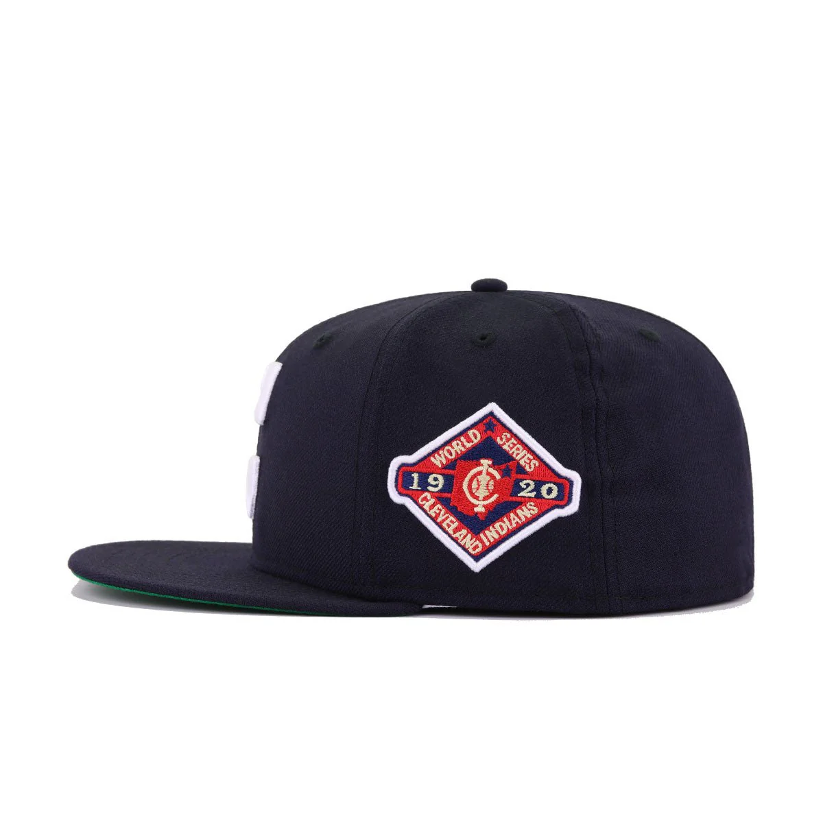 Cleveland Indians Navy 1920 World Series Cooperstown Green Bottom New Era 59Fifty Fitted - Image 2