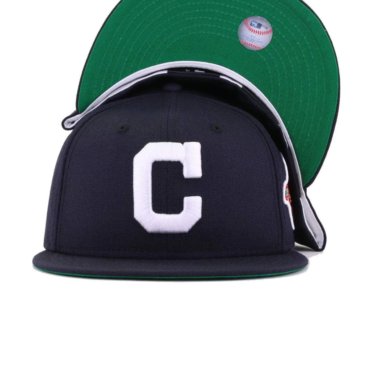 Cleveland Indians Navy 1920 World Series Cooperstown Green Bottom New Era 59Fifty Fitted - Image 5