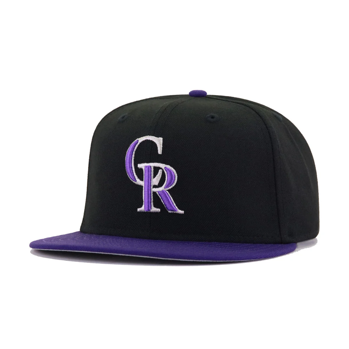 Colorado Rockies Black Purple Cooperstown AC New Era 59Fifty Fitted