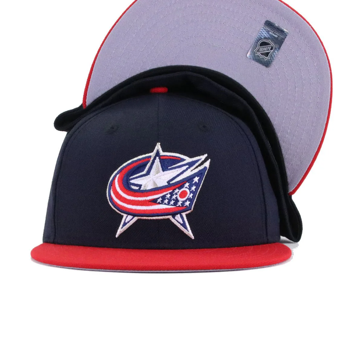Columbus Blue Jackets Navy Scarlet New Era 59Fifty Fitted - Image 4