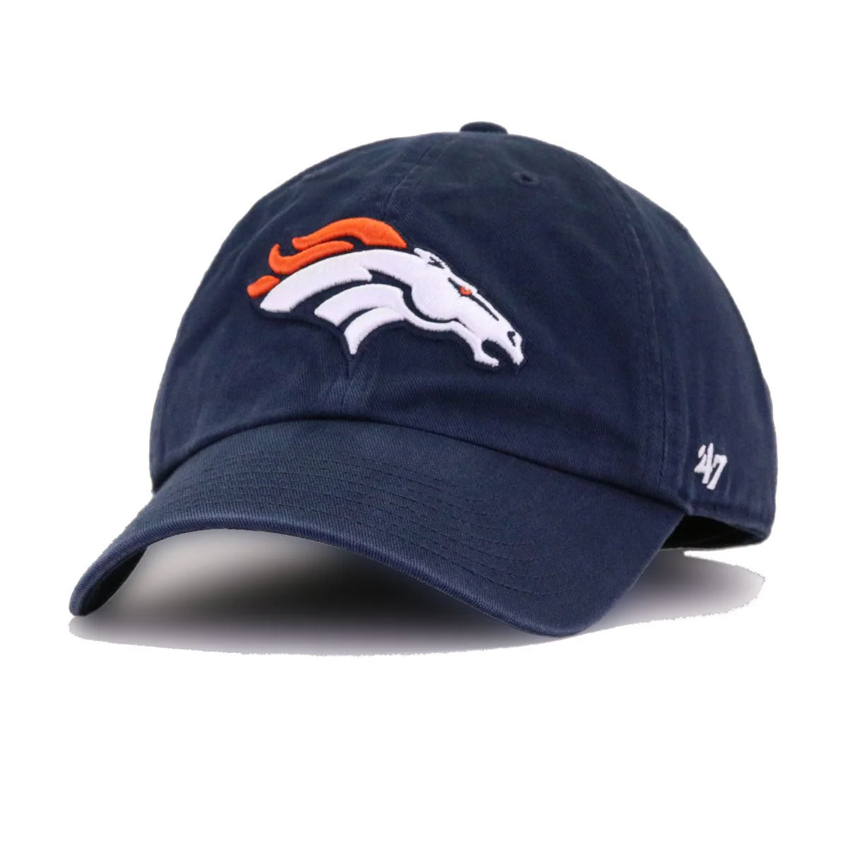 Denver Broncos Navy 47 Brand Clean Up Dad Hat