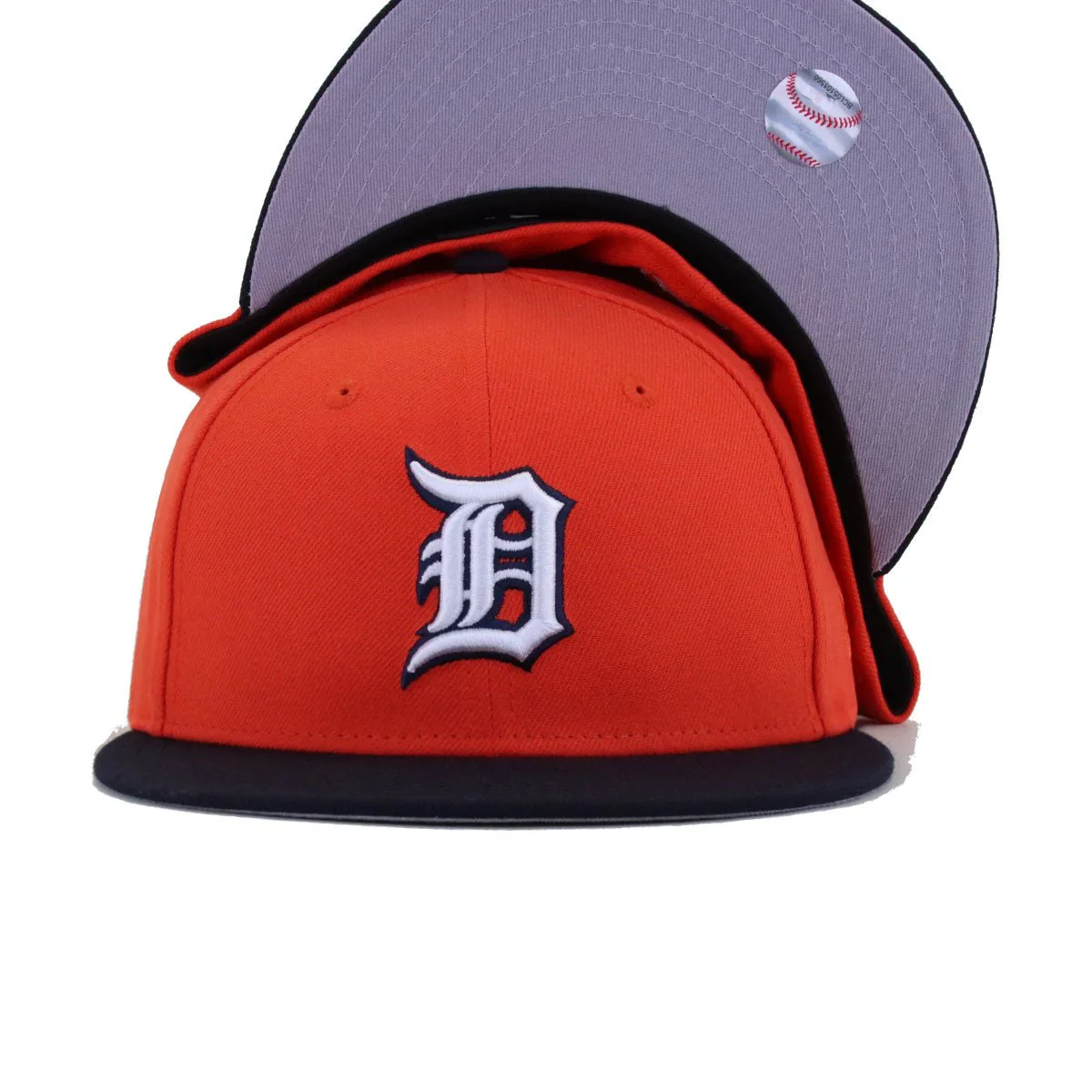 Detroit Tigers Orange Navy 1972 REVERSE New Era 59Fifty Fitted - Image 4