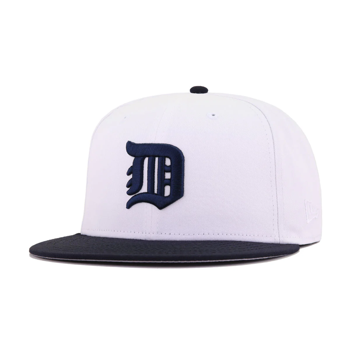 Detroit Tigers White Navy New Era 59Fifty Fitted