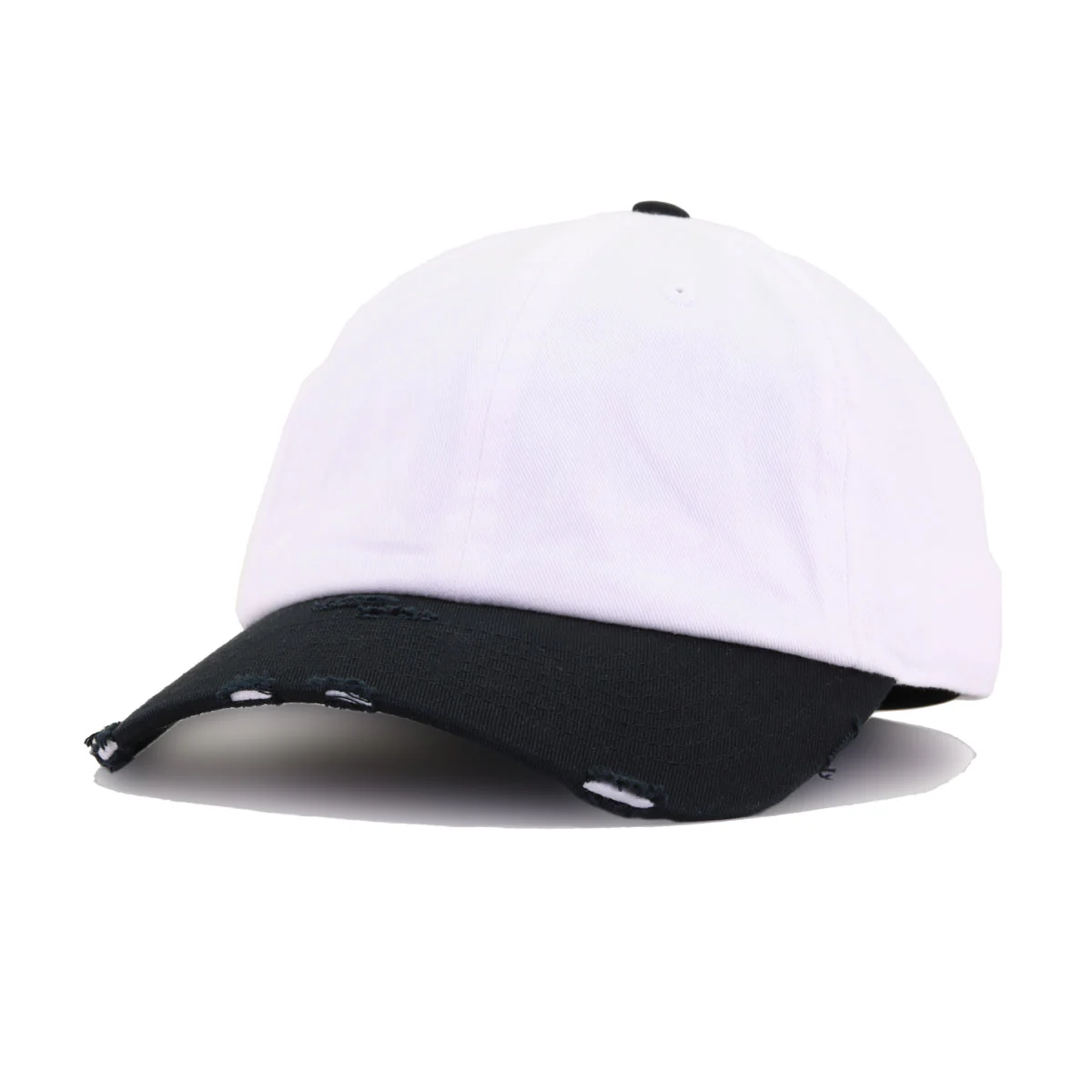 Distressed White Black KBEthos Vintage Dad Hat