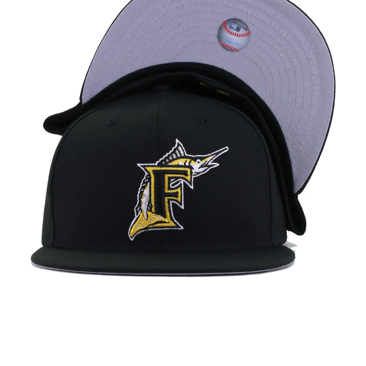 Florida Marlins Black Manilla New Era 59Fifty Fitted - Image 4