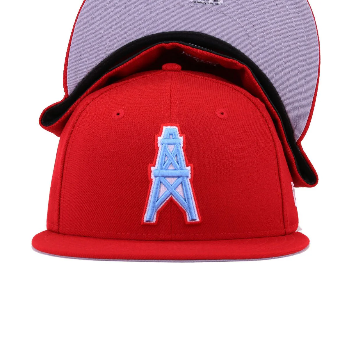 Houston Oilers Front Door Red New Era 59Fifty Fitted - Image 4