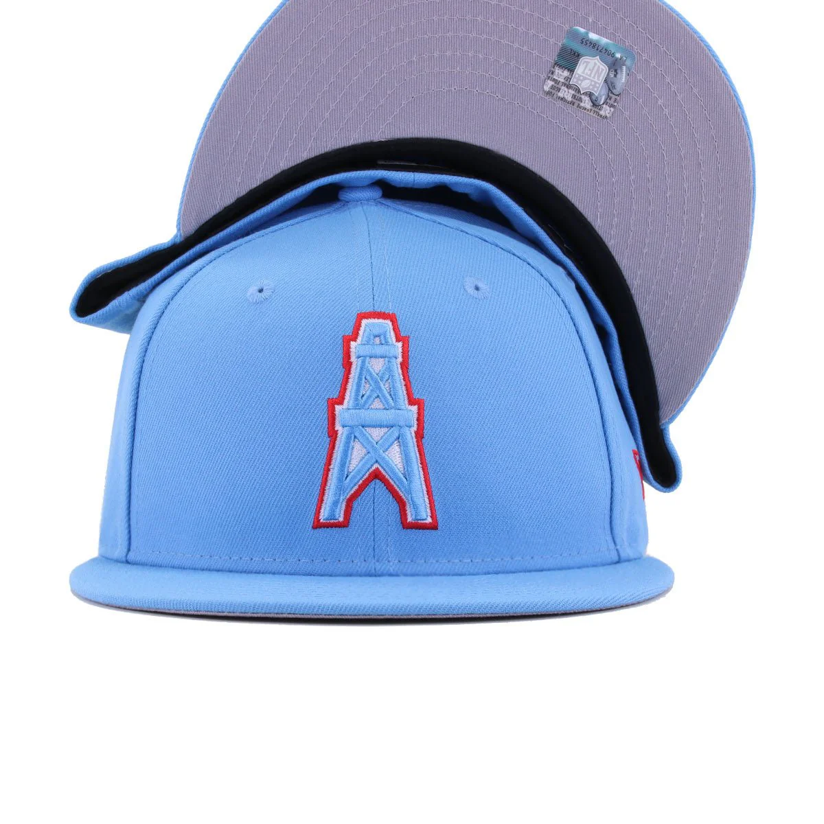 Houston Oilers Radiant Blue New Era 59Fifty Fitted - Image 4