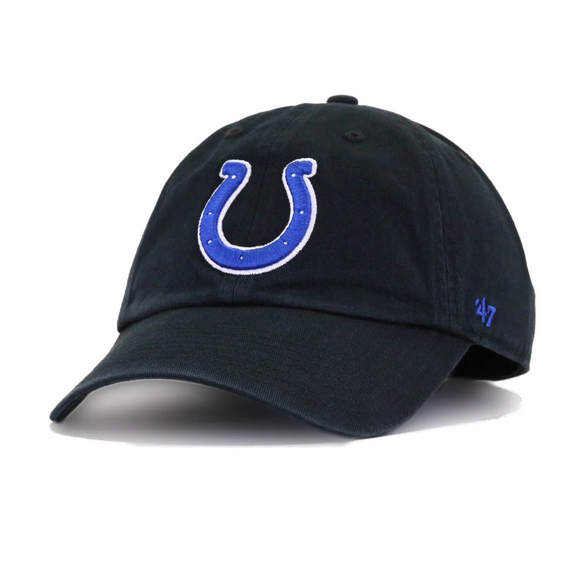 Indianapolis Colts Black 47 Brand Clean Up Dad Hat