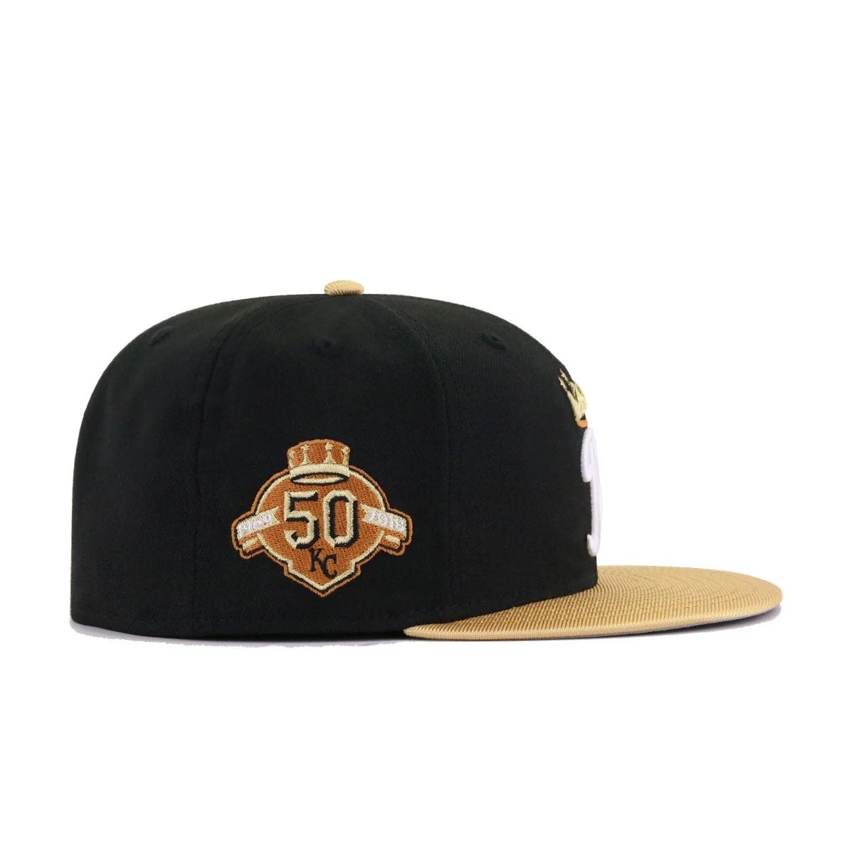 Kansas City Royals Black Metallic Gold 50th Anniversary New Era 59Fifty Fitted - Image 2