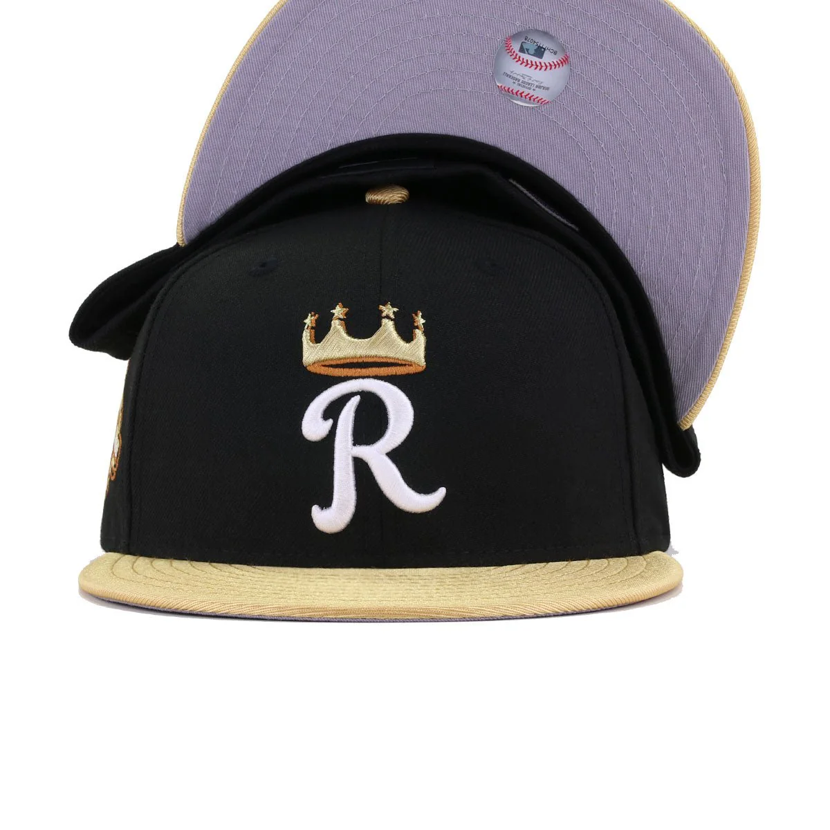 Kansas City Royals Black Metallic Gold 50th Anniversary New Era 59Fifty Fitted - Image 5