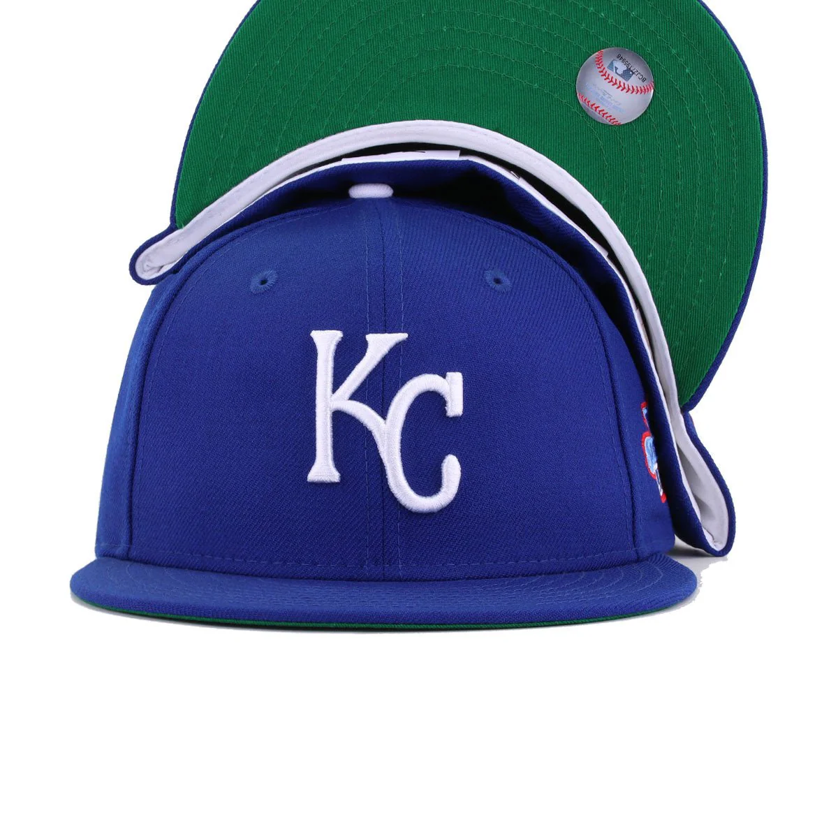 Kansas City Royals Light Royal Blue 1985 World Series Cooperstown Green Bottom New Era 59Fifty Fitted - Image 4