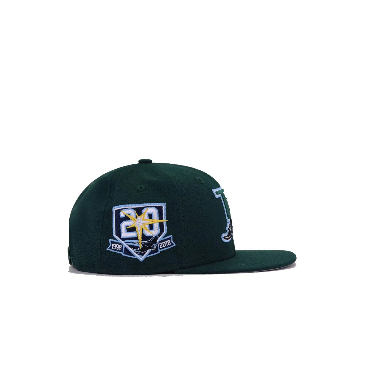 KIDS Tampa Bay Rays Dark Green 20th Anniversary New Era K9Fifty Snapback - Image 2