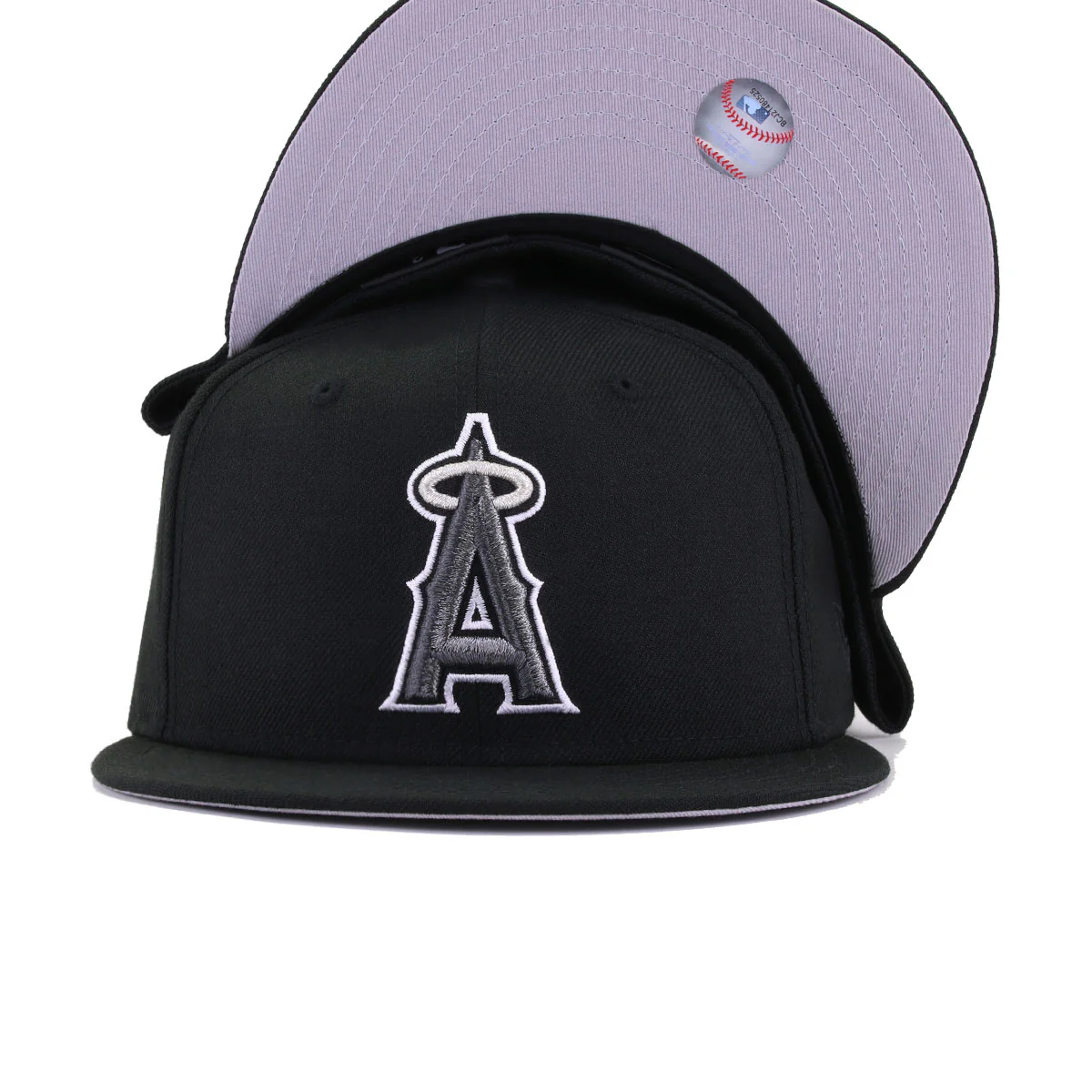 Los Angeles Angels Black Metallic New Era 59Fifty Fitted - Image 5