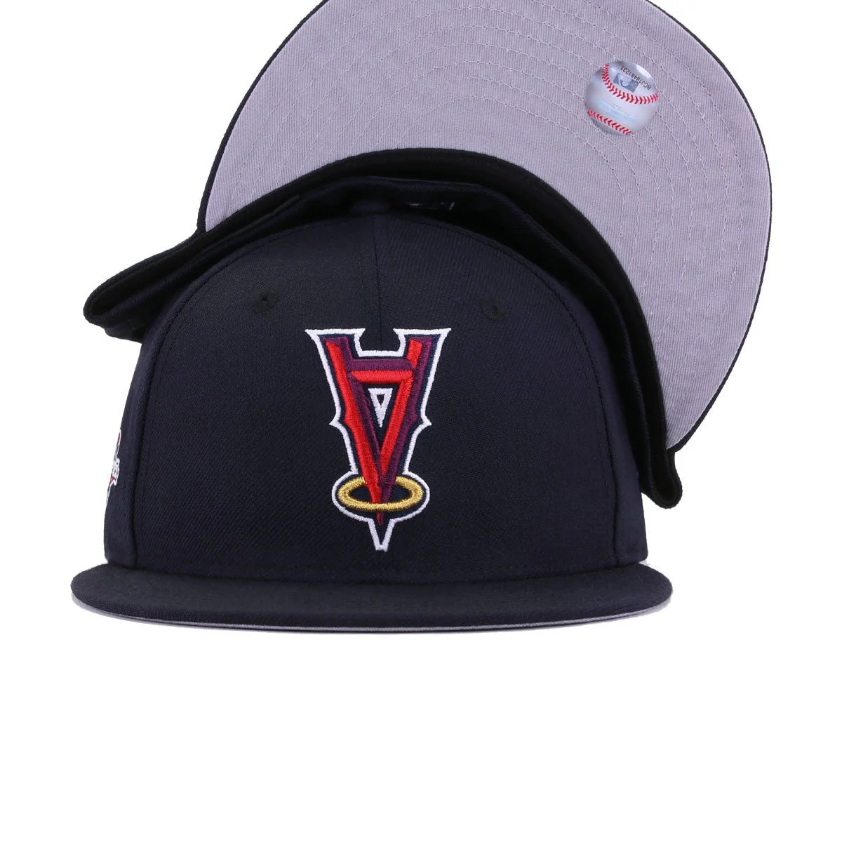 Los Angeles Angels Navy Upside Down 2002 World Series New Era 59Fifty Fitted - Image 5