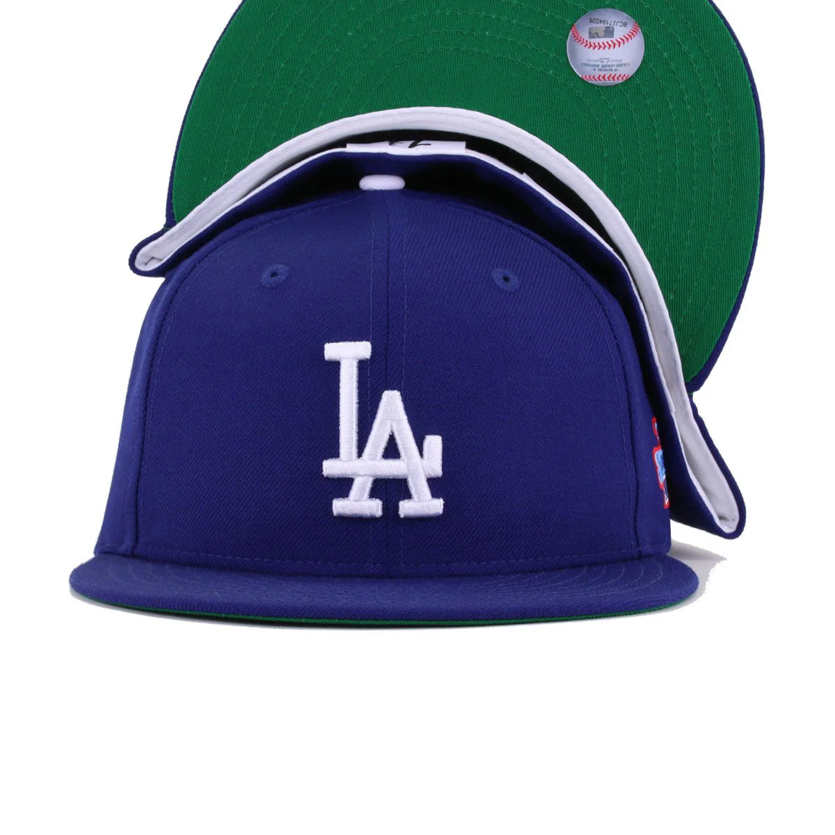 Los Angeles Dodgers Dark Royal Blue 1981 World Series Cooperstown Green Bottom New Era 59Fifty Fitted - Image 5