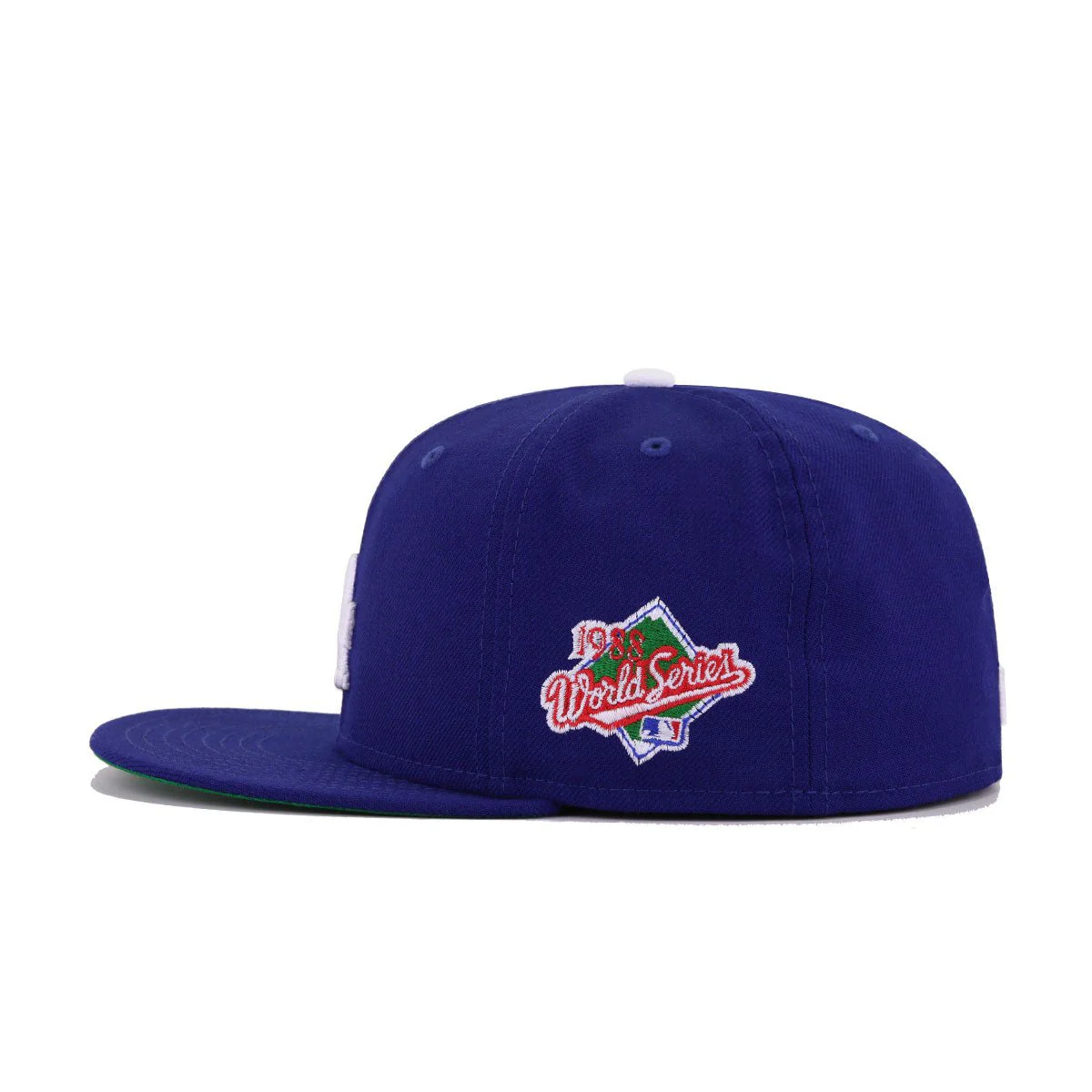 Los Angeles Dodgers Dark Royal Blue 1988 World Series Cooperstown Green Bottom New Era 59Fifty Fitted - Image 2
