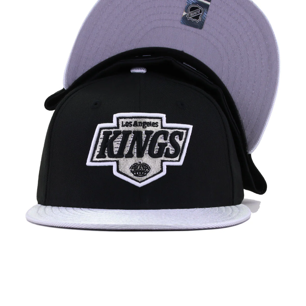 Los Angeles Kings Black Metallic Silver New Era 59Fifty Fitted - Image 4