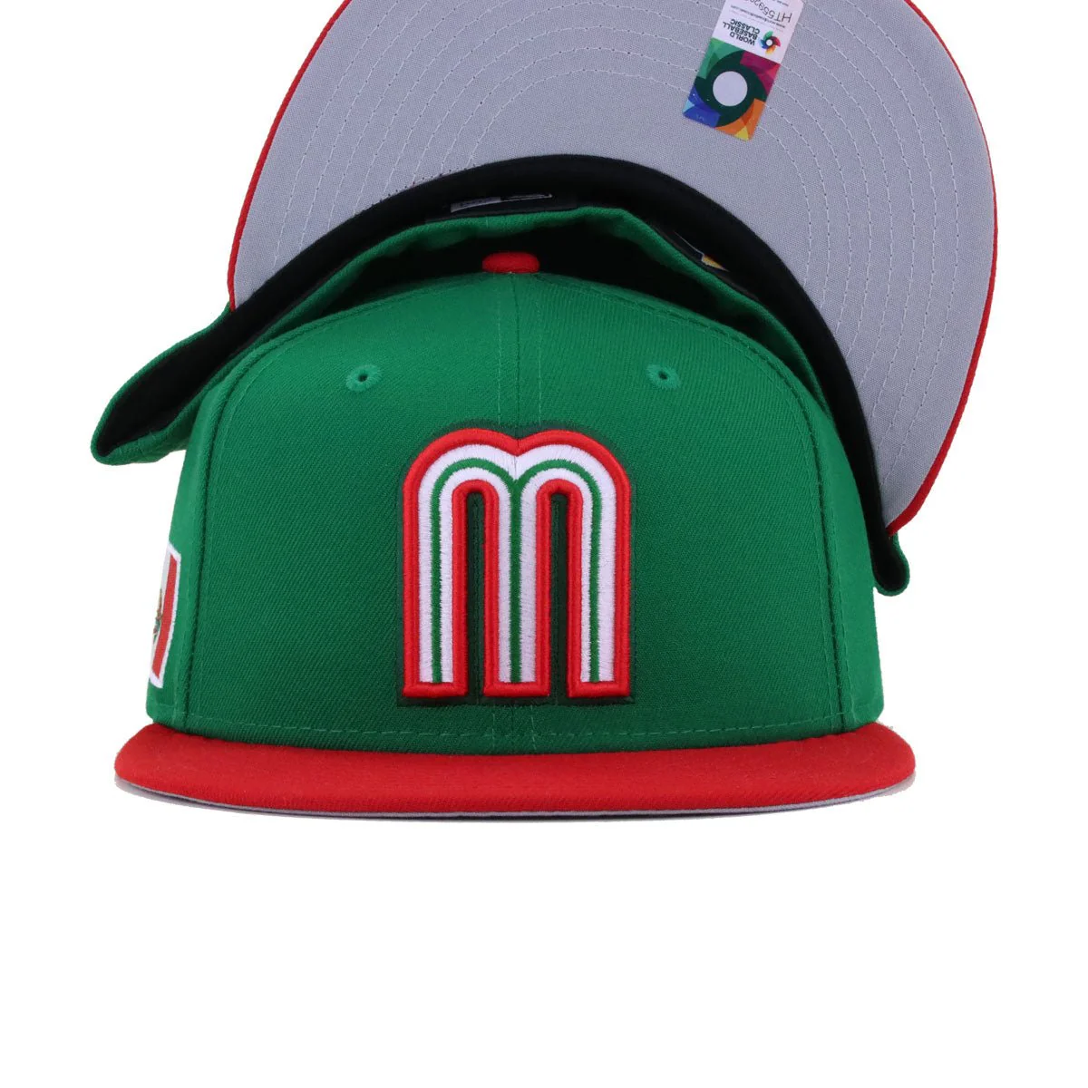 Mexico National Baseball Team Kelly Green Scarlet 2026 WBC New Era 59Fifty Fitted - Image 4