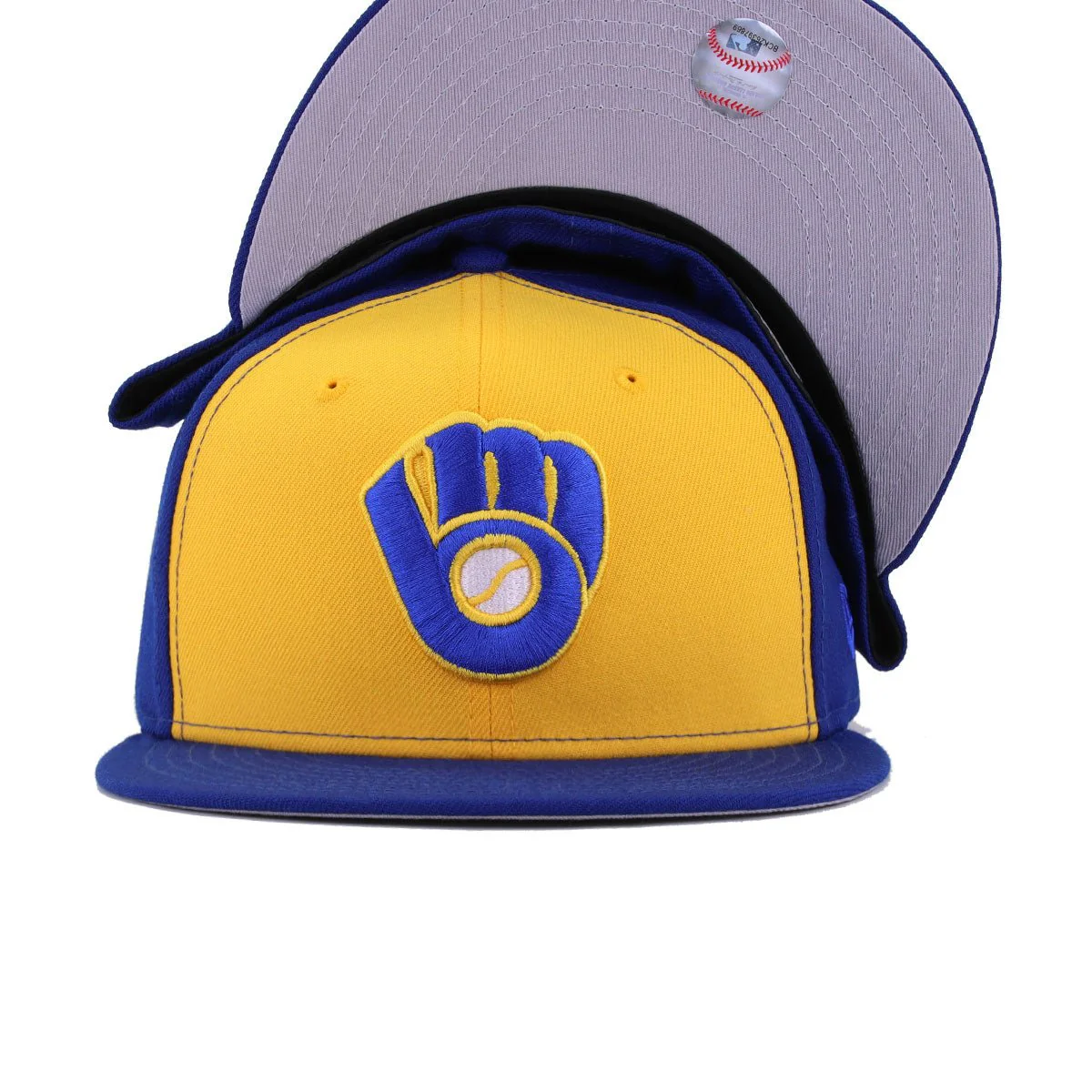 Milwaukee Brewers A Gold Light Royal Blue 1978 New Era 59Fifty Fitted - Image 4