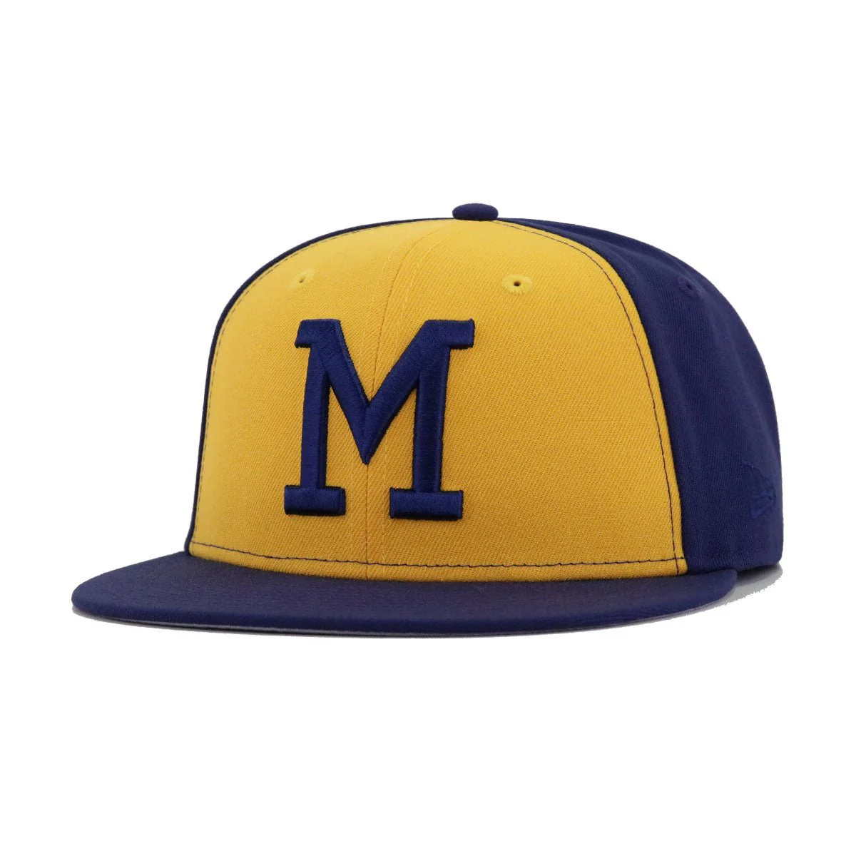 Milwaukee Brewers Light Navy A Gold 1974 New Era 59Fifty Fitted