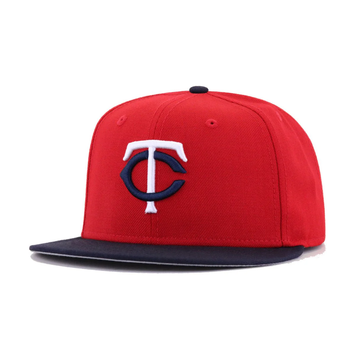 Minnesota Twins Scarlet Navy Cooperstown AC New Era 59Fifty Fitted
