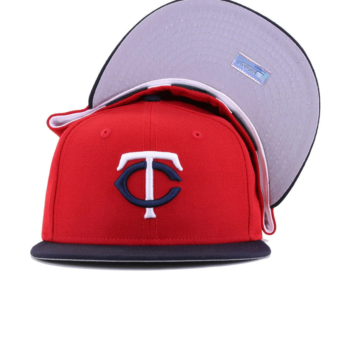 Minnesota Twins Scarlet Navy Cooperstown AC New Era 59Fifty Fitted - Image 4