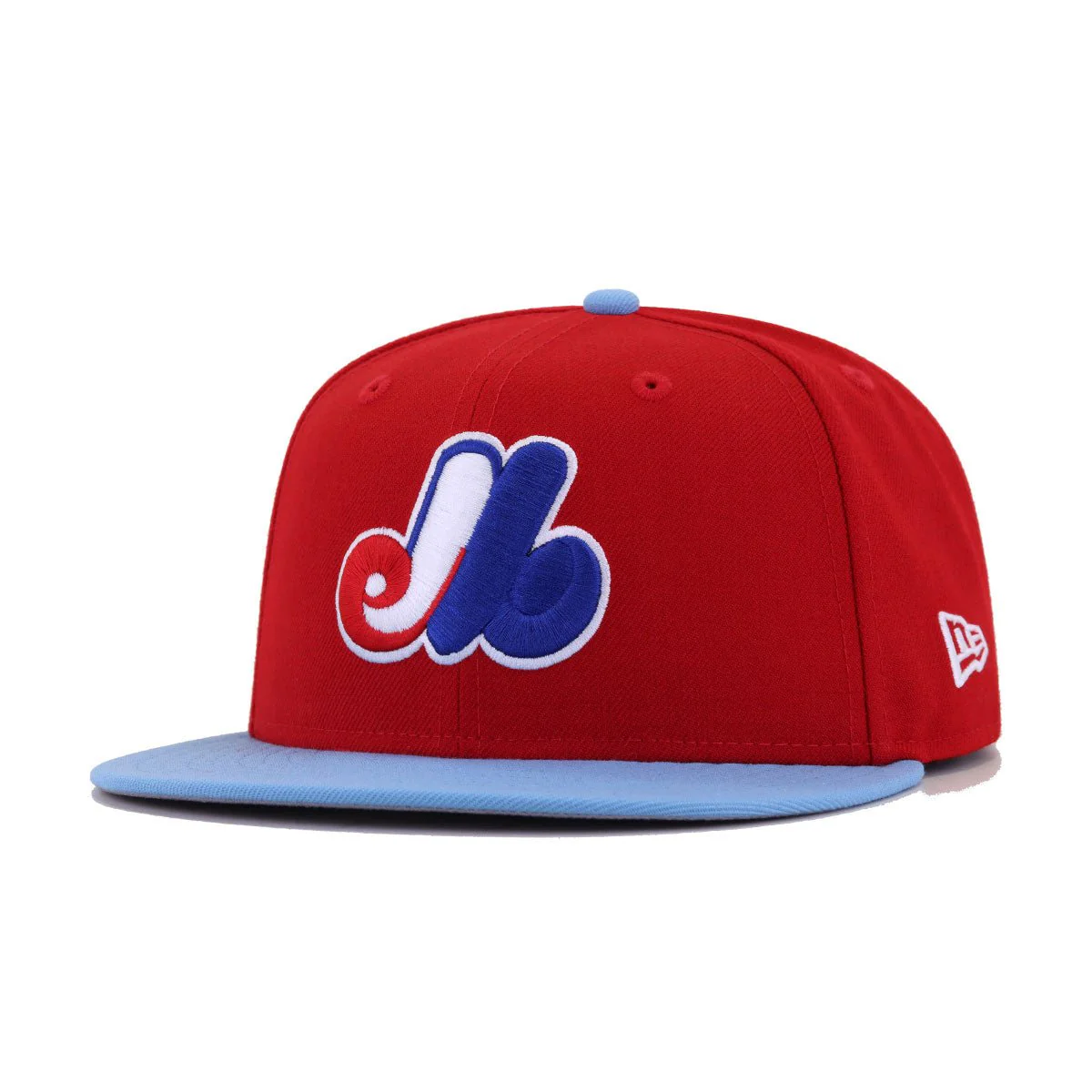 Montreal Expos Scarlet Sky Blue New Era 59Fifty Fitted