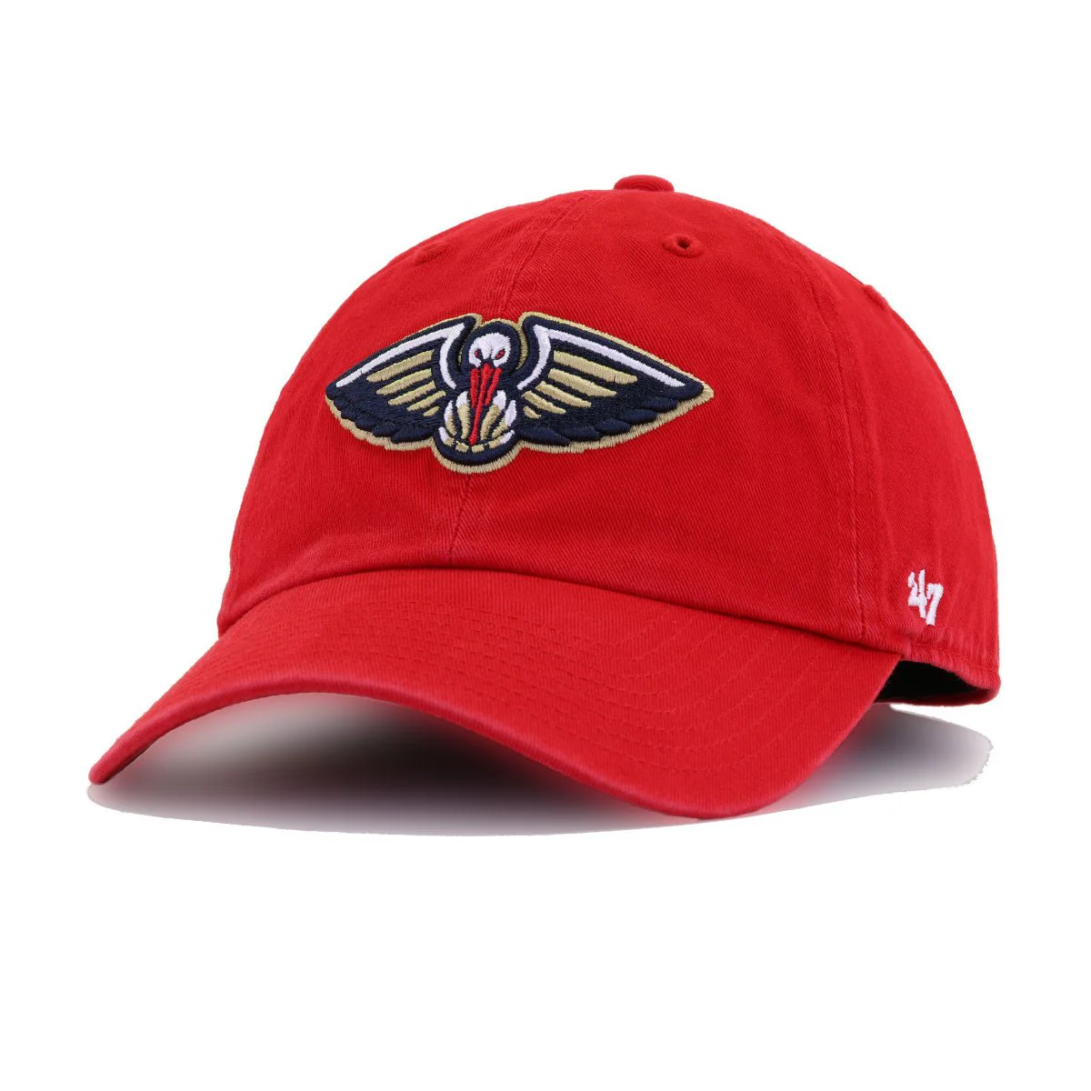 New Orleans Pelicans Scarlet 47 Brand Clean Up Dad Hat