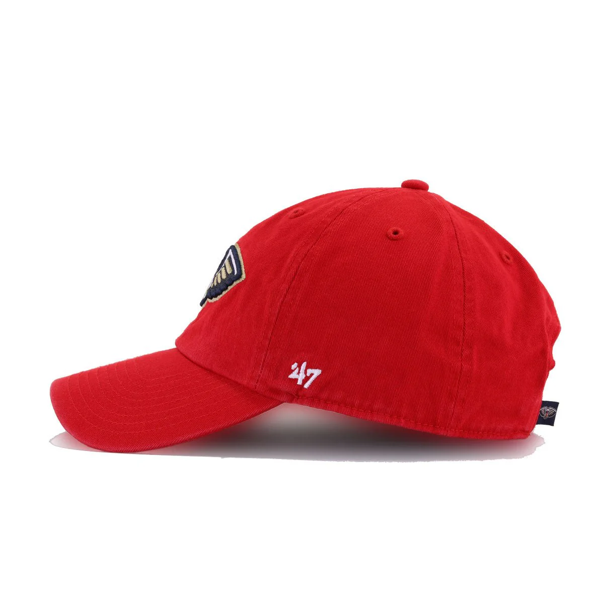 New Orleans Pelicans Scarlet 47 Brand Clean Up Dad Hat - Image 2