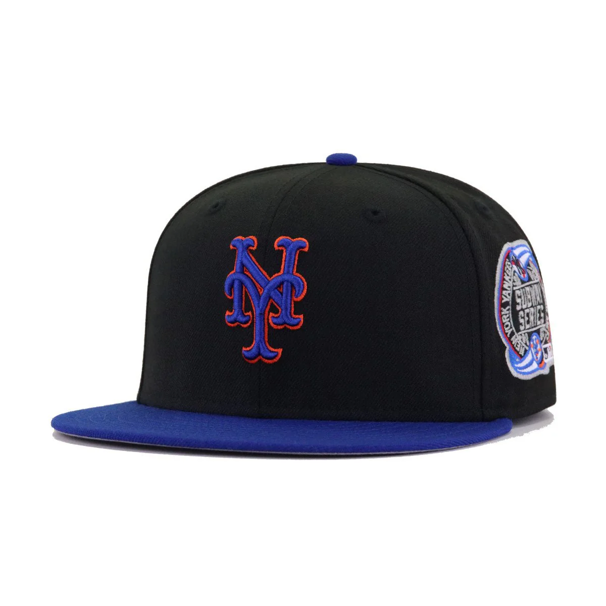 New York Mets Black Light Royal Blue Subway Series Cooperstown New Era 59Fifty Fitted