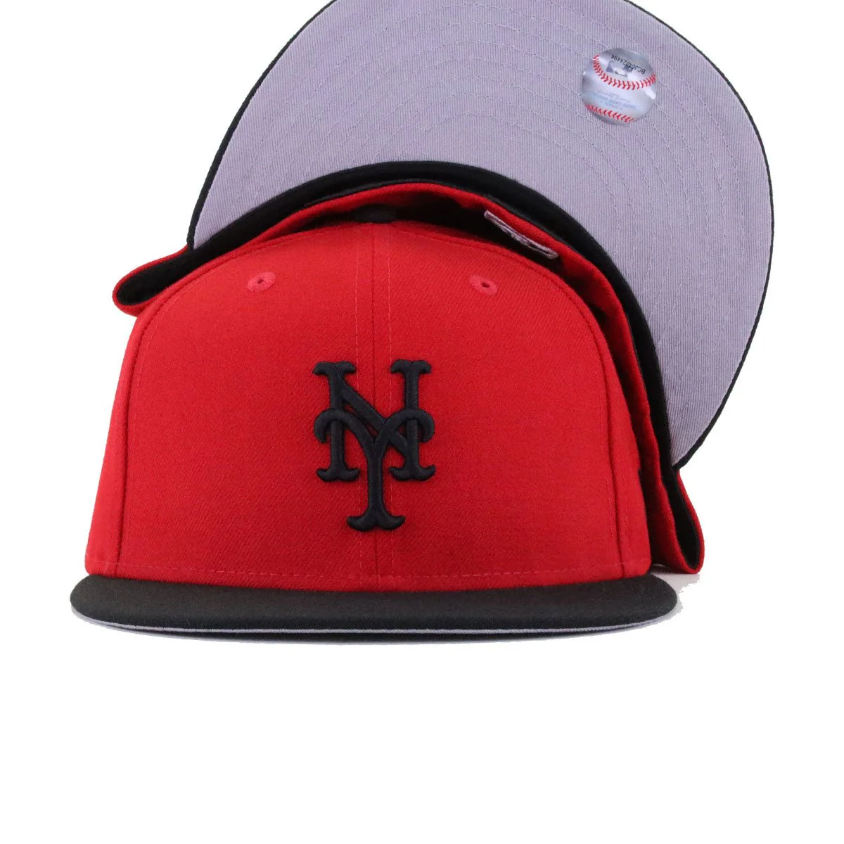 New York Mets Scarlet Black New Era 59Fifty Fitted - Image 5
