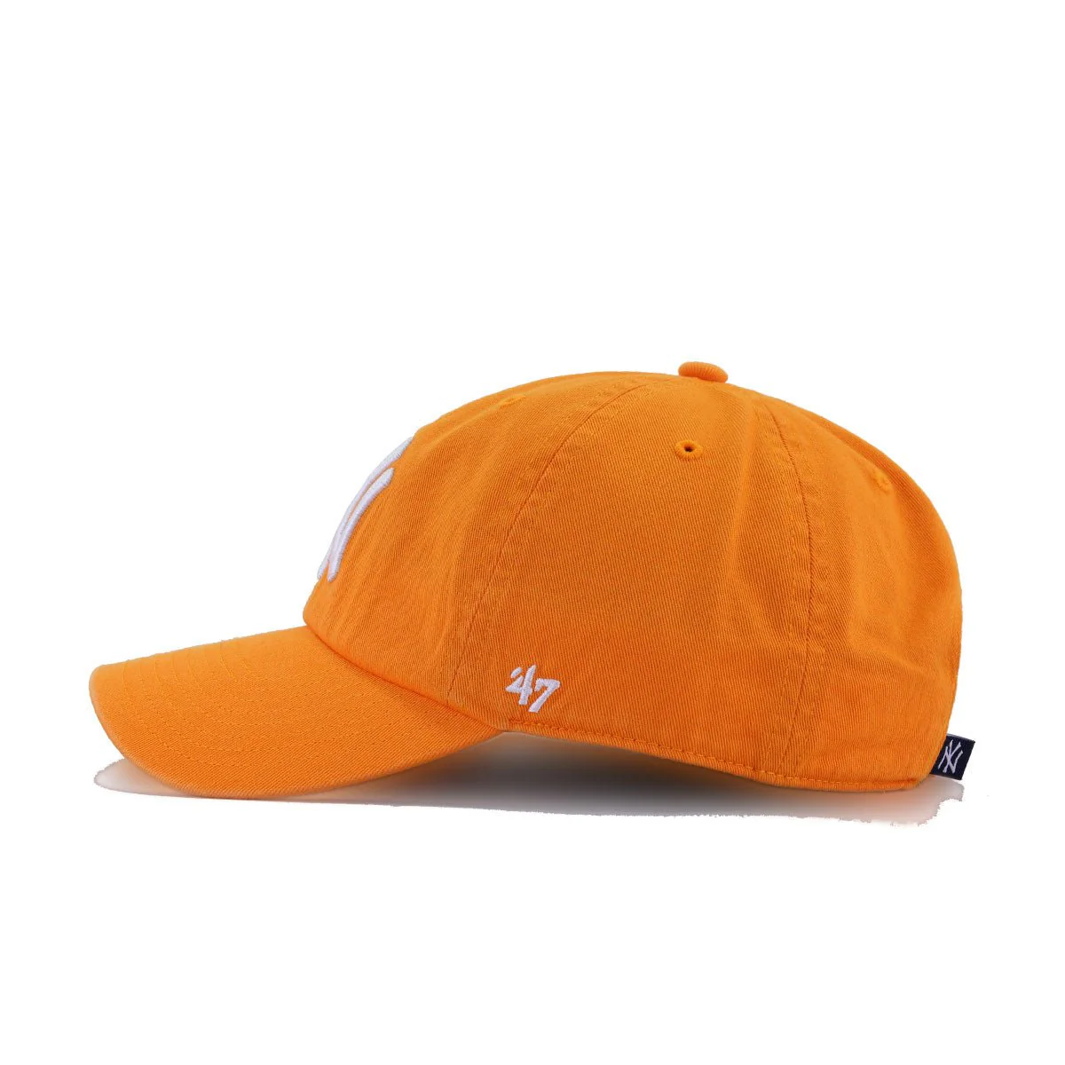 New York Yankees Vibrant Orange 47 Brand Clean Up Dad Hat - Image 2