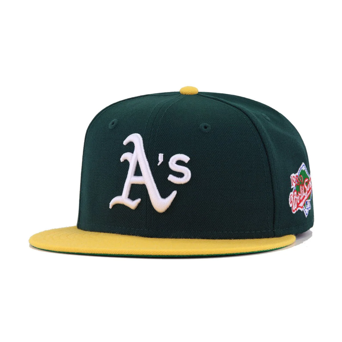 Oakland Athletics Dark Green A Gold 1989 World Series Cooperstown Green Bottom New Era 59Fifty Fitted
