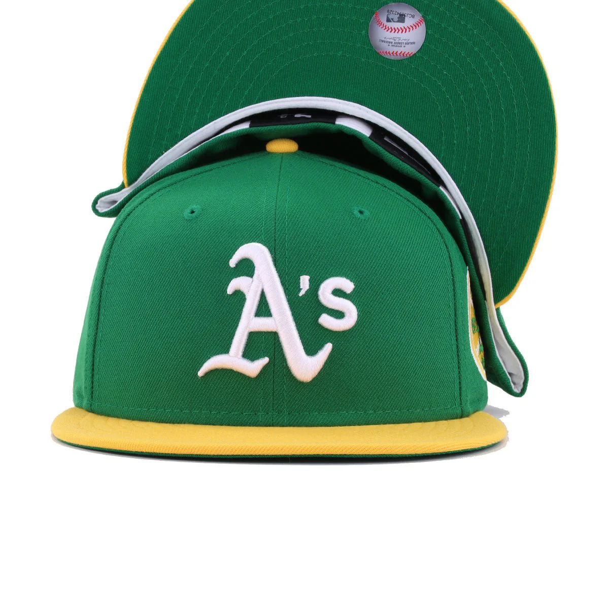 Oakland Athletics Kelly Green A Gold 1972 World Series Cooperstown Green Bottom New Era 59Fifty Fitted - Image 4