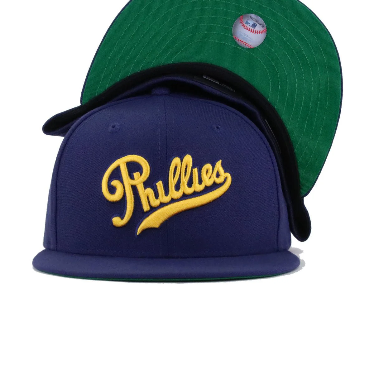 Philadelphia Phillies Light Navy 1938 Green Bottom New Era 59Fifty Fitted - Image 2