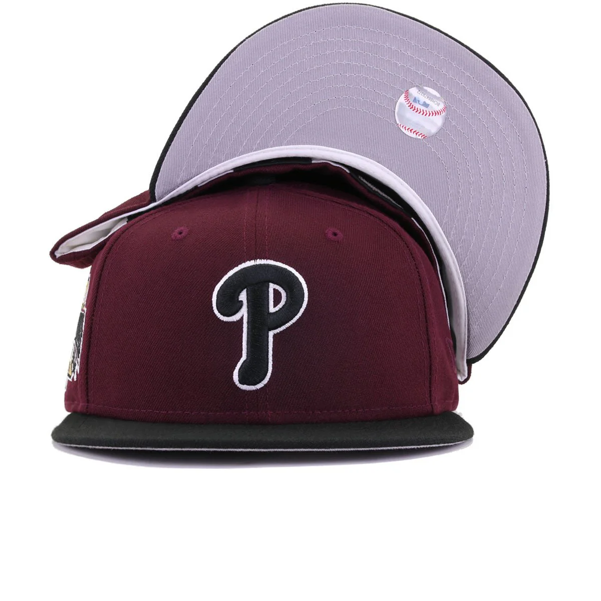 Philadelphia Phillies Maroon Black 1996 All Star Game New Era 59Fifty Fitted - Image 5