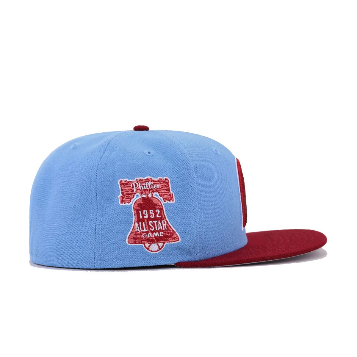 Philadelphia Phillies Sky Blue Cardinal Red 1952 All Star Game New Era 59Fifty Fitted - Image 2