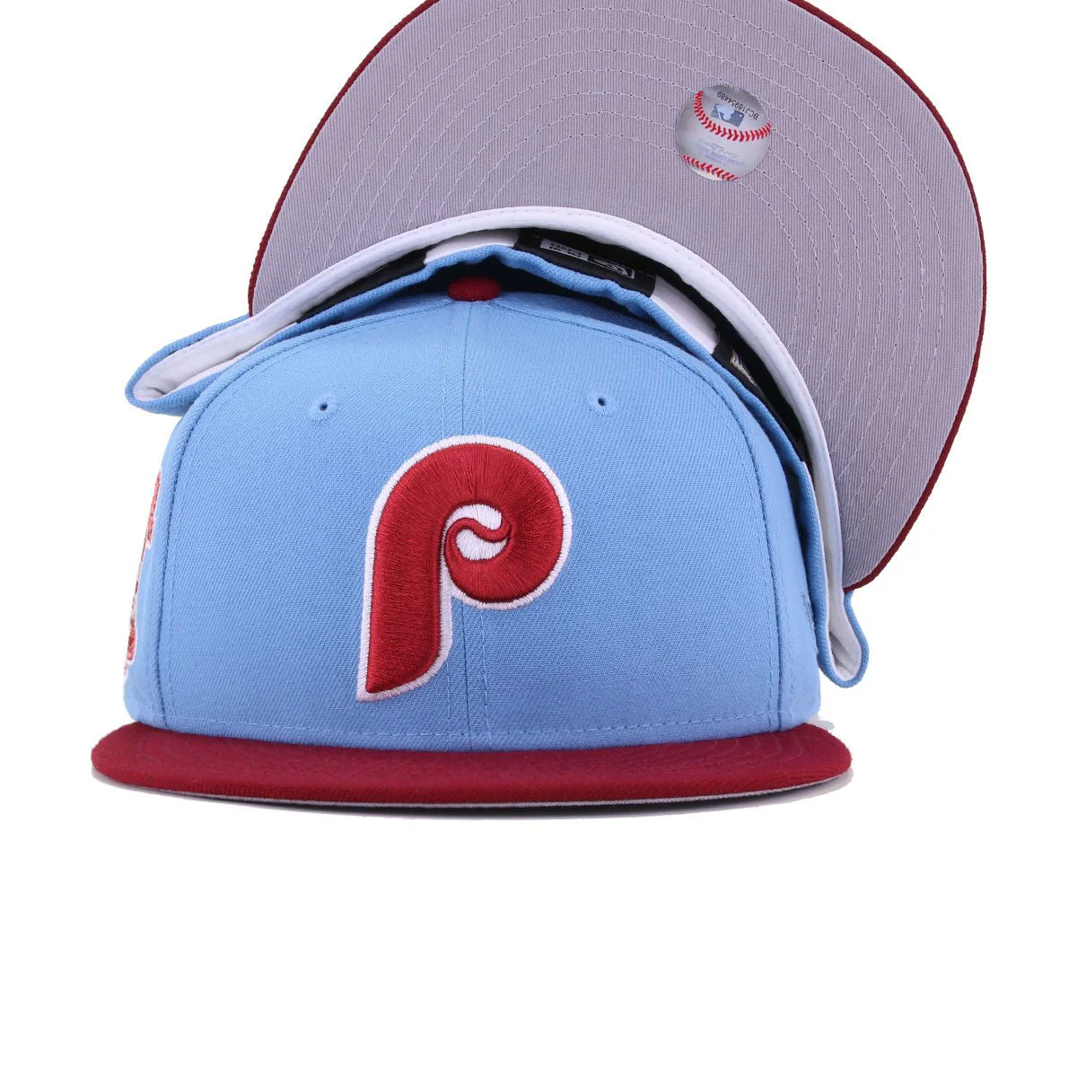 Philadelphia Phillies Sky Blue Cardinal Red 1952 All Star Game New Era 59Fifty Fitted - Image 5