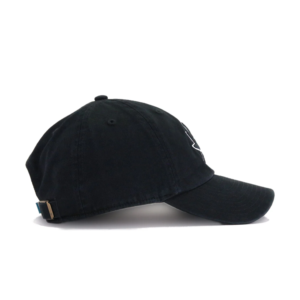 San Jose Sharks Black 47 Brand Clean Up Dad Hat - Image 3