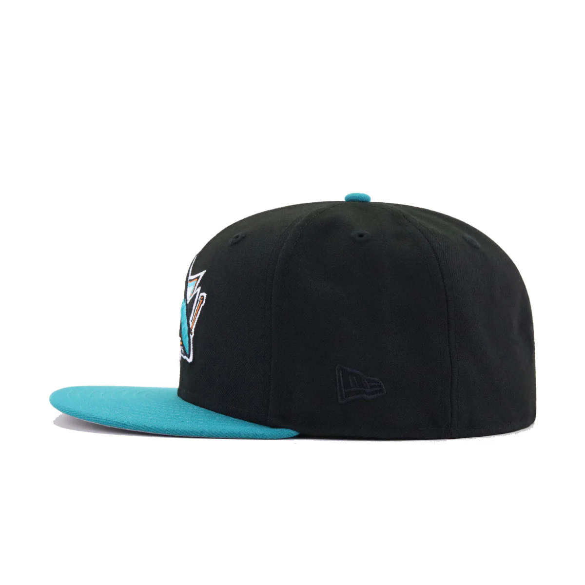 San Jose Sharks Black Aqua New Era 59Fifty Fitted - Image 3